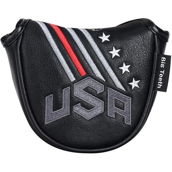 Big Teeth Golf Cover USA Stripe and Star Headcover Covers, Driver Fairway Wood - Picture 1 of 7